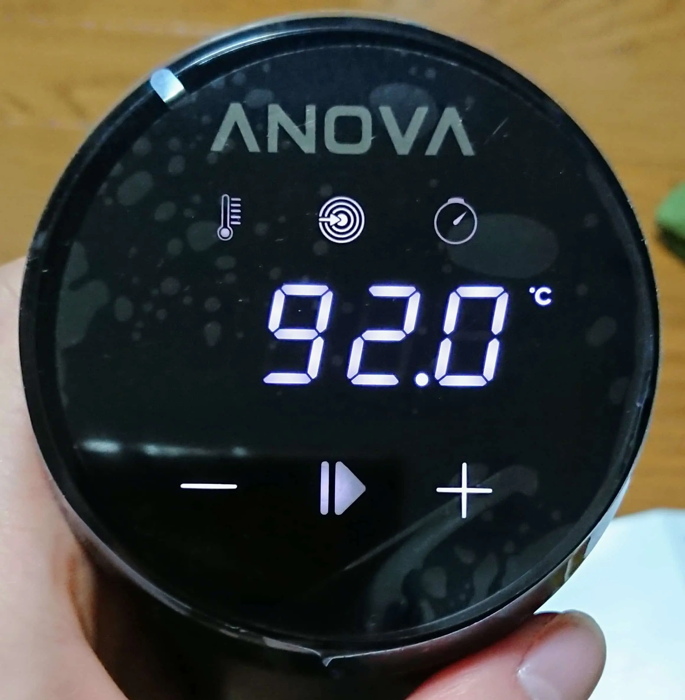 Anova Nanoの最高温度 92℃