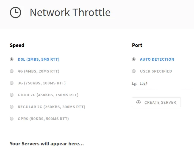 Network Throttle